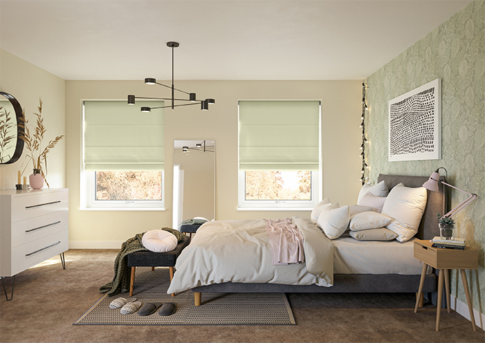Kyoto Faux Silk, Cream - Motorised Roman Blind - Image 8